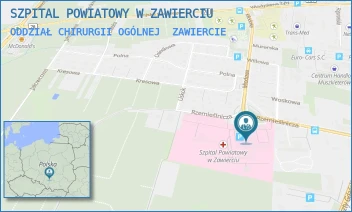 ODDZIAŁ CHIRURGII OGÓLNEJ - SZPITAL POWIATOWY W ZAWIERCIU - UL. MIODOWA 14,  ZAWIERCIE