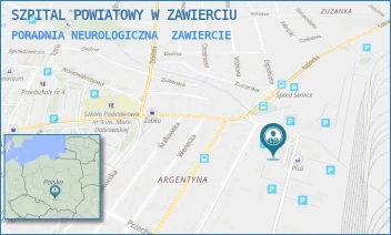 PORADNIA NEUROLOGICZNA - SZPITAL POWIATOWY W ZAWIERCIU - UL. JÓZEFA PIŁSUDSKIEGO 80,  ZAWIERCIE