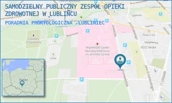 PORADNIA PROKTOLOGICZNA - SAMODZIELNY PUBLICZNY ZESPÓŁ OPIEKI ZDROWOTNEJ W LUBLIŃCU - UL. GRUNWALDZKA 9,  LUBLINIEC