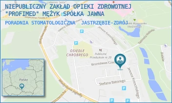 PORADNIA STOMATOLOGICZNA - NIEPUBLICZNY ZAKŁAD OPIEKI ZDROWOTNEJ "PROFIMED" MĘŻYK SPÓŁKA JAWNA - BRONISŁAWA CZECHA 1,  JASTRZĘBIE-ZDRÓJ