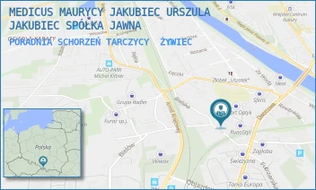 PORADNIA SCHORZEŃ TARCZYCY - MEDICUS MAURYCY JAKUBIEC URSZULA JAKUBIEC SPÓŁKA JAWNA - UL. DWORCOWA 22,  ŻYWIEC