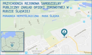 PORADNIA HEPATOLOGICZNA - PRZYCHODNIA REJONOWA SAMODZIELNY PUBLICZNY ZAKŁAD OPIEKI ZDROWOTNEJ W RUDZIE ŚLĄSKIEJ - UL. JANA GIERAŁTOWSKIEGO 29,  RUDA ŚLĄSKA