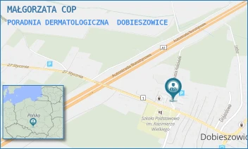 PORADNIA DERMATOLOGICZNA - MAŁGORZATA COP - UL. KOŚCIUSZKI 25C,  DOBIESZOWICE