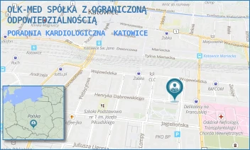 PORADNIA KARDIOLOGICZNA - OLK-MED SPÓŁKA Z OGRANICZONĄ ODPOWIEDZIALNOŚCIĄ - UL. HENRYKA DĄBROWSKIEGO 22,  KATOWICE