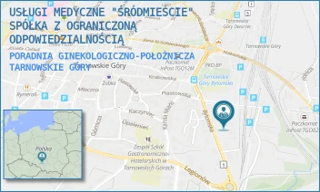PORADNIA GINEKOLOGICZNO-POŁOŻNICZA - USŁUGI MEDYCZNE "ŚRÓDMIEŚCIE" SPÓŁKA Z OGRANICZONĄ ODPOWIEDZIALNOŚCIĄ - UL. BYTOMSKA 8,  TARNOWSKIE GÓRY