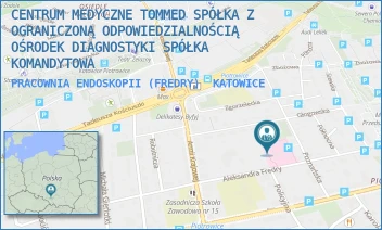 PRACOWNIA ENDOSKOPII (FREDRY) - CENTRUM MEDYCZNE TOMMED SPÓŁKA Z OGRANICZONĄ ODPOWIEDZIALNOŚCIĄ OŚRODEK DIAGNOSTYKI SPÓŁKA KOMANDYTOWA - UL. ALEKSANDRA FREDRY 22,  KATOWICE
