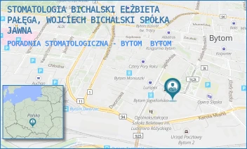 PORADNIA STOMATOLOGICZNA - BYTOM - STOMATOLOGIA BICHALSKI ELŻBIETA PAŁĘGA, WOJCIECH BICHALSKI SPÓŁKA JAWNA - UL. STANISŁAWA MONIUSZKI 22,  BYTOM