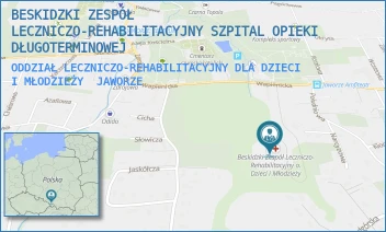 ODDZIAŁ LECZNICZO-REHABILITACYJNY DLA DZIECI I MŁODZIEŻY - BESKIDZKI ZESPÓŁ LECZNICZO-REHABILITACYJNY SZPITAL OPIEKI DŁUGOTERMINOWEJ - UL. WAPIENICKA 142,  JAWORZE