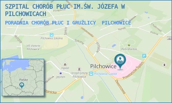 PORADNIA CHORÓB PŁUC I GRUŹLICY - SZPITAL CHORÓB PŁUC IM.ŚW. JÓZEFA W PILCHOWICACH - UL. DWORCOWA 31,  PILCHOWICE