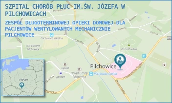 ZESPÓŁ DŁUGOTERMINOWEJ OPIEKI DOMOWEJ DLA PACJENTÓW WENTYLOWANYCH MECHANICZNIE - SZPITAL CHORÓB PŁUC IM.ŚW. JÓZEFA W PILCHOWICACH - UL. DWORCOWA 31,  PILCHOWICE