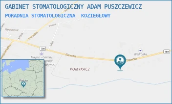 PORADNIA STOMATOLOGICZNA - GABINET STOMATOLOGICZNY ADAM PUSZCZEWICZ - UL. ŻARECKA 64/A,  KOZIEGŁOWY