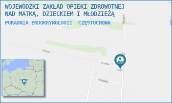 PORADNIA ENDOKRYNOLOGII - WOJEWÓDZKI ZAKŁAD OPIEKI ZDROWOTNEJ NAD MATKĄ, DZIECKIEM I MŁODZIEŻĄ - UL. SOBIESKIEGO 7A,  CZĘSTOCHOWA