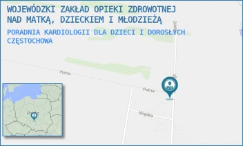 PORADNIA KARDIOLOGII DLA DZIECI I DOROSŁYCH - WOJEWÓDZKI ZAKŁAD OPIEKI ZDROWOTNEJ NAD MATKĄ, DZIECKIEM I MŁODZIEŻĄ - UL. SOBIESKIEGO 7A,  CZĘSTOCHOWA