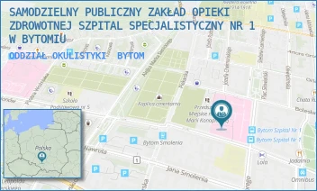 ODDZIAŁ OKULISTYKI - SAMODZIELNY PUBLICZNY ZAKŁAD OPIEKI ZDROWOTNEJ SZPITAL SPECJALISTYCZNY NR 1 W BYTOMIU - UL. ŻEROMSKIEGO 7,  BYTOM