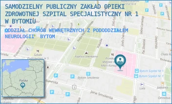 ODDZIAŁ CHORÓB WEWNĘTRZNYCH Z PODODDZIAŁEM NEUROLOGII - SAMODZIELNY PUBLICZNY ZAKŁAD OPIEKI ZDROWOTNEJ SZPITAL SPECJALISTYCZNY NR 1 W BYTOMIU - UL. ŻEROMSKIEGO 7,  BYTOM