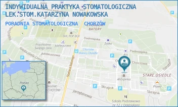 PORADNIA STOMATOLOGICZNA - INDYWIDUALNA PRAKTYKA STOMATOLOGICZNA LEK.STOM.KATARZYNA NOWAKOWSKA - UL. KS. STANISŁAWA STASZICA 4,  CHORZÓW