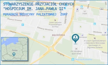 PORADNIA MEDYCYNY PALIATYWNEJ - STOWARZYSZENIE PRZYJACIÓŁ CHORYCH "HOSPICJUM IM. JANA PAWŁA II" - UL. PROMIENNA 4,  ŻORY