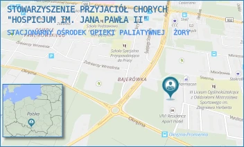 STACJONARNY OŚRODEK OPIEKI PALIATYWNEJ - STOWARZYSZENIE PRZYJACIÓŁ CHORYCH "HOSPICJUM IM. JANA PAWŁA II" - UL. PROMIENNA 4,  ŻORY