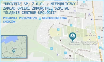 PORADNIA POŁOŻNICZO - GINEKOLOGICZNA - "UROVITA" SP. Z O.O. - NIEPUBLICZNY ZAKŁAD OPIEKI ZDROWOTNEJ SZPITAL "ŚLĄSKIE CENTRUM UROLOGII" - UL. JUBILEUSZOWA 42,  CHORZÓW