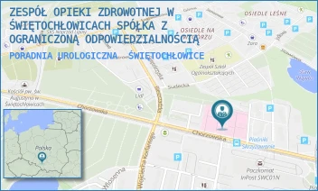 PORADNIA UROLOGICZNA - ZESPÓŁ OPIEKI ZDROWOTNEJ W ŚWIĘTOCHŁOWICACH SPÓŁKA Z OGRANICZONĄ ODPOWIEDZIALNOŚCIĄ W RESTRUKTURYZACJI - UL. CHORZOWSKA 36,  ŚWIĘTOCHŁOWICE