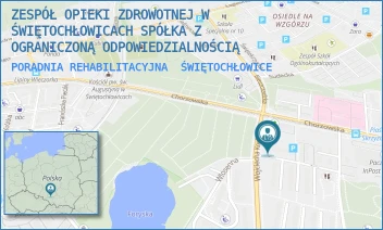 PORADNIA REHABILITACYJNA - ZESPÓŁ OPIEKI ZDROWOTNEJ W ŚWIĘTOCHŁOWICACH SPÓŁKA Z OGRANICZONĄ ODPOWIEDZIALNOŚCIĄ W RESTRUKTURYZACJI - UL. JULIANA ZUBRZYCKIEGO 36,  ŚWIĘTOCHŁOWICE