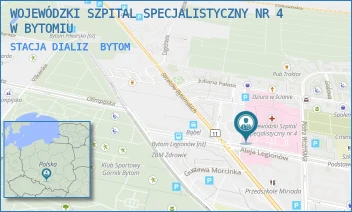 STACJA DIALIZ - WOJEWÓDZKI SZPITAL SPECJALISTYCZNY NR 4 W BYTOMIU - UL. ALEJA LEGIONÓW 10,  BYTOM