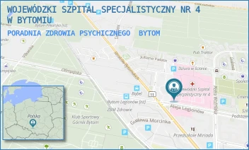 PORADNIA ZDROWIA PSYCHICZNEGO - WOJEWÓDZKI SZPITAL SPECJALISTYCZNY NR 4 W BYTOMIU - UL. ALEJA LEGIONÓW 10,  BYTOM