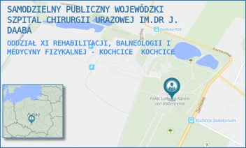 ODDZIAŁ XI REHABILITACJI, BALNEOLOGII I MEDYCYNY FIZYKALNEJ - KOCHCICE - SAMODZIELNY PUBLICZNY WOJEWÓDZKI SZPITAL CHIRURGII URAZOWEJ IM.DR J. DAABA - UL. ZAMKOWA 1,  KOCHCICE