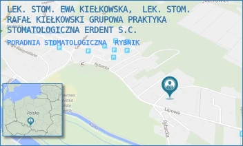 PORADNIA STOMATOLOGICZNA - LEK. STOM. EWA KIEŁKOWSKA,  LEK. STOM. RAFAŁ KIEŁKOWSKI GRUPOWA PRAKTYKA STOMATOLOGICZNA ERDENT S.C. - UL. LIPOWA 78 A,  RYBNIK
