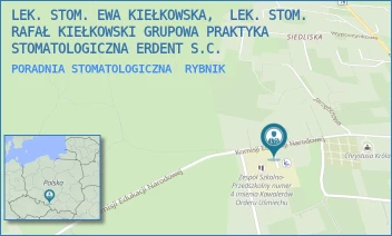PORADNIA STOMATOLOGICZNA - LEK. STOM. EWA KIEŁKOWSKA,  LEK. STOM. RAFAŁ KIEŁKOWSKI GRUPOWA PRAKTYKA STOMATOLOGICZNA ERDENT S.C. - UL. KOMISJI EDUKACJI NARODOWEJ 27,  RYBNIK