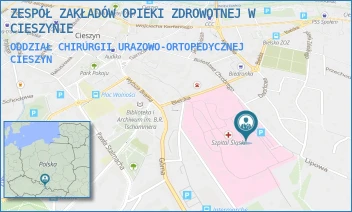 ODDZIAŁ CHIRURGII URAZOWO-ORTOPEDYCZNEJ - ZESPÓŁ ZAKŁADÓW OPIEKI ZDROWOTNEJ W CIESZYNIE - UL. BIELSKA 4,  CIESZYN