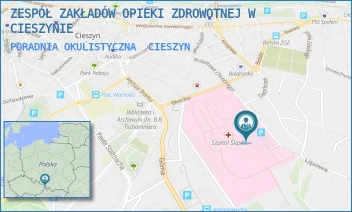 PORADNIA OKULISTYCZNA - ZESPÓŁ ZAKŁADÓW OPIEKI ZDROWOTNEJ W CIESZYNIE - UL. BIELSKA 4,  CIESZYN
