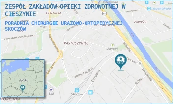 PORADNIA CHIRURGII URAZOWO-ORTOPEDYCZNEJ - ZESPÓŁ ZAKŁADÓW OPIEKI ZDROWOTNEJ W CIESZYNIE - UL. KRZYWA 4,  SKOCZÓW