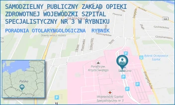 PORADNIA OTOLARYNGOLOGICZNA - SAMODZIELNY PUBLICZNY ZAKŁAD OPIEKI ZDROWOTNEJ WOJEWÓDZKI SZPITAL SPECJALISTYCZNY NR 3 W RYBNIKU - ENERGETYKÓW  46,  RYBNIK