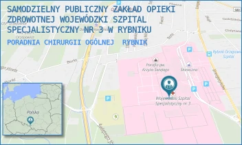 PORADNIA CHIRURGII OGÓLNEJ - SAMODZIELNY PUBLICZNY ZAKŁAD OPIEKI ZDROWOTNEJ WOJEWÓDZKI SZPITAL SPECJALISTYCZNY NR 3 W RYBNIKU - UL. ENERGETYKÓW 46,  RYBNIK