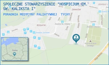 PORADNIA MEDYCYNY PALIATYWNEJ - SPOŁECZNE STOWARZYSZENIE "HOSPICJUM IM. ŚW. KALIKSTA I" - UL. ŻORSKA 17,  TYCHY