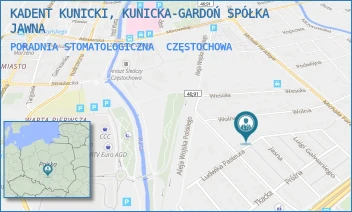 PORADNIA STOMATOLOGICZNA - KADENT KUNICKI, KUNICKA-GARDOŃ SPÓŁKA JAWNA - UL. LUDWIKA PASTEURA 7,  CZĘSTOCHOWA
