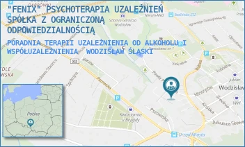 PORADNIA TERAPII UZALEŻNIENIA OD ALKOHOLU I WSPÓŁUZALEŻNIENIA - FENIX "POWSTAŃ DO ŻYCIA" SPÓŁKA Z OGRANICZONĄ ODPOWIEDZIALNOŚCIĄ - UL. PAWŁA POŚPIECHA 1A,  WODZISŁAW ŚLĄSKI