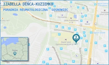 PORADNIA REUMATOLOGICZNA - IZABELLA DEŃCA-KUZIEMKO - UL. STEFANA KISIELEWSKIEGO 2,  SOSNOWIEC