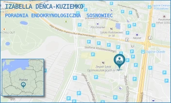 PORADNIA ENDOKRYNOLOGICZNA - IZABELLA DEŃCA-KUZIEMKO - UL. STEFANA KISIELEWSKIEGO 2,  SOSNOWIEC
