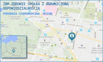 PORADNIA CHIRURGICZNA - ZBM ZDROWIE SPÓŁKA Z OGRANICZONĄ ODPOWIEDZIALNOŚCIĄ - UL. POWSTAŃCÓW WARSZAWSKICH 64B/1,  BYTOM