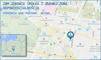 PORADNIA WAD POSTAWY - ZBM ZDROWIE SPÓŁKA Z OGRANICZONĄ ODPOWIEDZIALNOŚCIĄ - UL. POWSTAŃCÓW WARSZAWSKICH 64B/1,  BYTOM