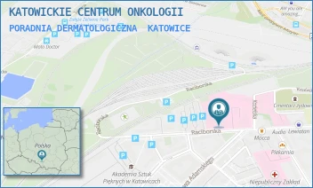 PORADNIA DERMATOLOGICZNA - KATOWICKIE CENTRUM ONKOLOGII - UL. RACIBORSKA 27,  KATOWICE