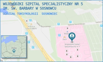 ODDZIAŁ TOKSYKOLOGII - WOJEWÓDZKI SZPITAL SPECJALISTYCZNY NR 5 IM. ŚW. BARBARY W SOSNOWCU - PLAC MEDYKÓW 1,  SOSNOWIEC