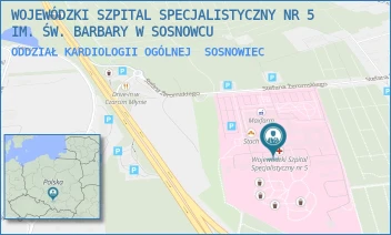 ODDZIAŁ KARDIOLOGII OGÓLNEJ - WOJEWÓDZKI SZPITAL SPECJALISTYCZNY NR 5 IM. ŚW. BARBARY W SOSNOWCU - UL. PLAC MEDYKÓW 1,  SOSNOWIEC