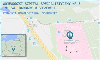 PORADNIA ONKOLOGICZNA - WOJEWÓDZKI SZPITAL SPECJALISTYCZNY NR 5 IM. ŚW. BARBARY W SOSNOWCU - UL. PLAC MEDYKÓW 1,  SOSNOWIEC