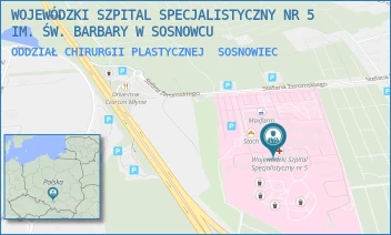 ODDZIAŁ CHIRURGII PLASTYCZNEJ - WOJEWÓDZKI SZPITAL SPECJALISTYCZNY NR 5 IM. ŚW. BARBARY W SOSNOWCU - UL. PLAC MEDYKÓW 1,  SOSNOWIEC