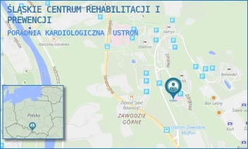 PORADNIA KARDIOLOGICZNA - ŚLĄSKIE CENTRUM REHABILITACJI I PREWENCJI - UL. ZDROJOWA 6,  USTROŃ