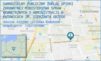 ODDZIAŁ DZIENNY LECZENIA ZABURZEŃ NERWICOWYCH - SAMODZIELNY PUBLICZNY ZAKŁAD OPIEKI ZDROWOTNEJ MINISTERSTWA SPRAW WEWNĘTRZNYCH I ADMINISTRACJI W KATOWICACH IM. SIERŻANTA GRZEGO - UL. KOPERNIKA 38,  CZĘSTOCHOWA
