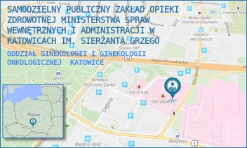 ODDZIAŁ GINEKOLOGII I GINEKOLOGII ONKOLOGICZNEJ - SAMODZIELNY PUBLICZNY ZAKŁAD OPIEKI ZDROWOTNEJ MINISTERSTWA SPRAW WEWNĘTRZNYCH I ADMINISTRACJI W KATOWICACH IM. SIERŻANTA GRZEGO - UL. WITA STWOSZA 39-41,  KATOWICE